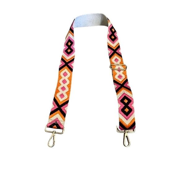 Women's Adjustable Pink & Orange Crossbody Strap - Picture 1 of 6